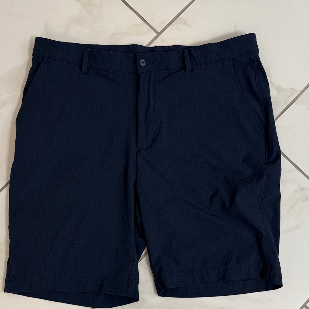 Greg Norman Collection Dark Blue Flat Front Shorts